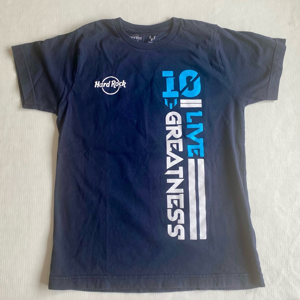 Hard Rock Messi Navy Blue Graphic T-Shirt